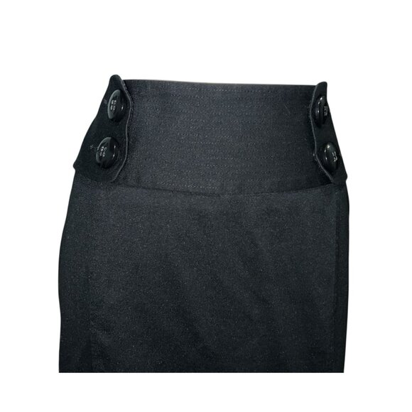 INC Black High-Waisted Button Detail Pencil Skirt Size 14 International Concepts - Picture 5 of 12